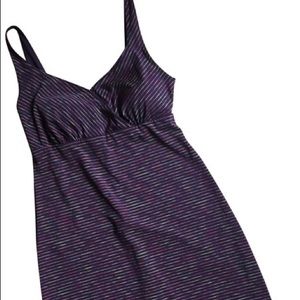 Beautiful Prana Purple Athletic Dress with Stripes. Size M.